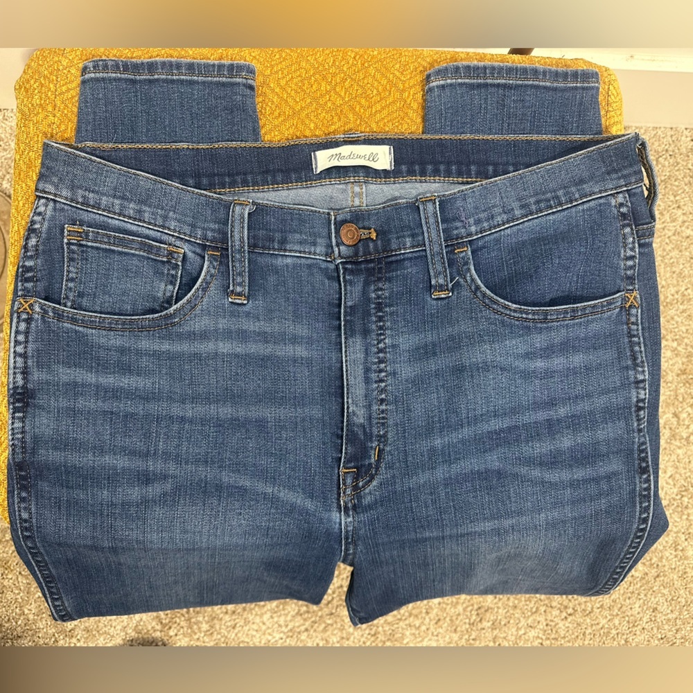 Madewell Women's High Waisted Ankle Jeans - Dark Blue Size 31 - Picture 7 of 11